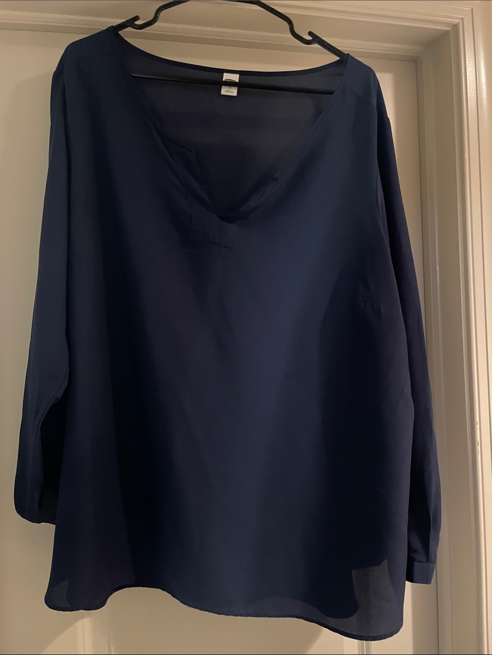Old Navy Deep Navy V-Neck Women's Blouse